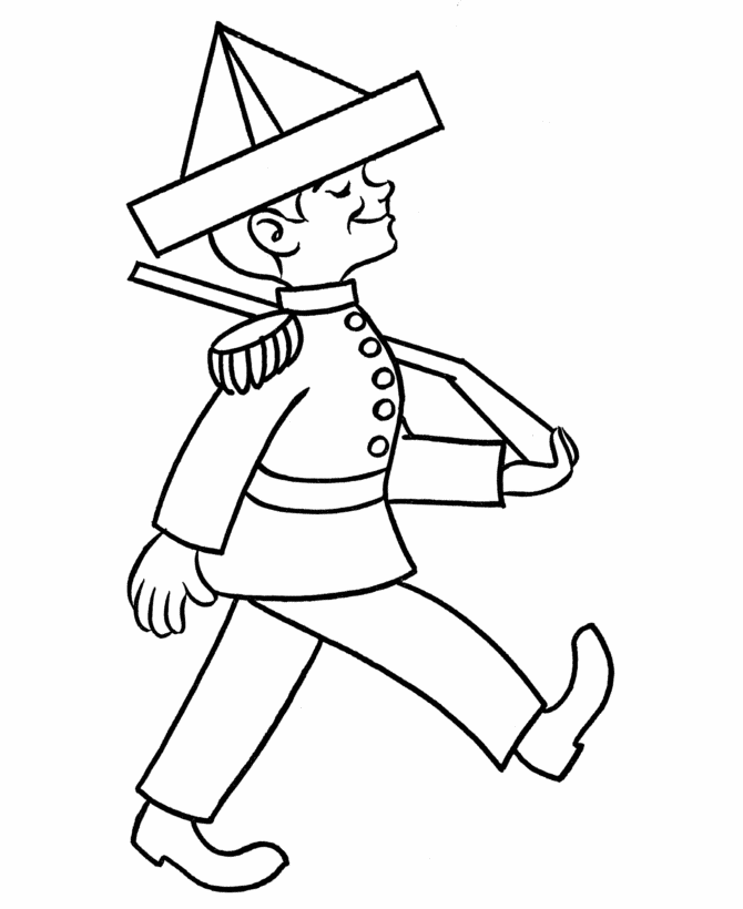 Plansa de colorat cu Militar 10 2